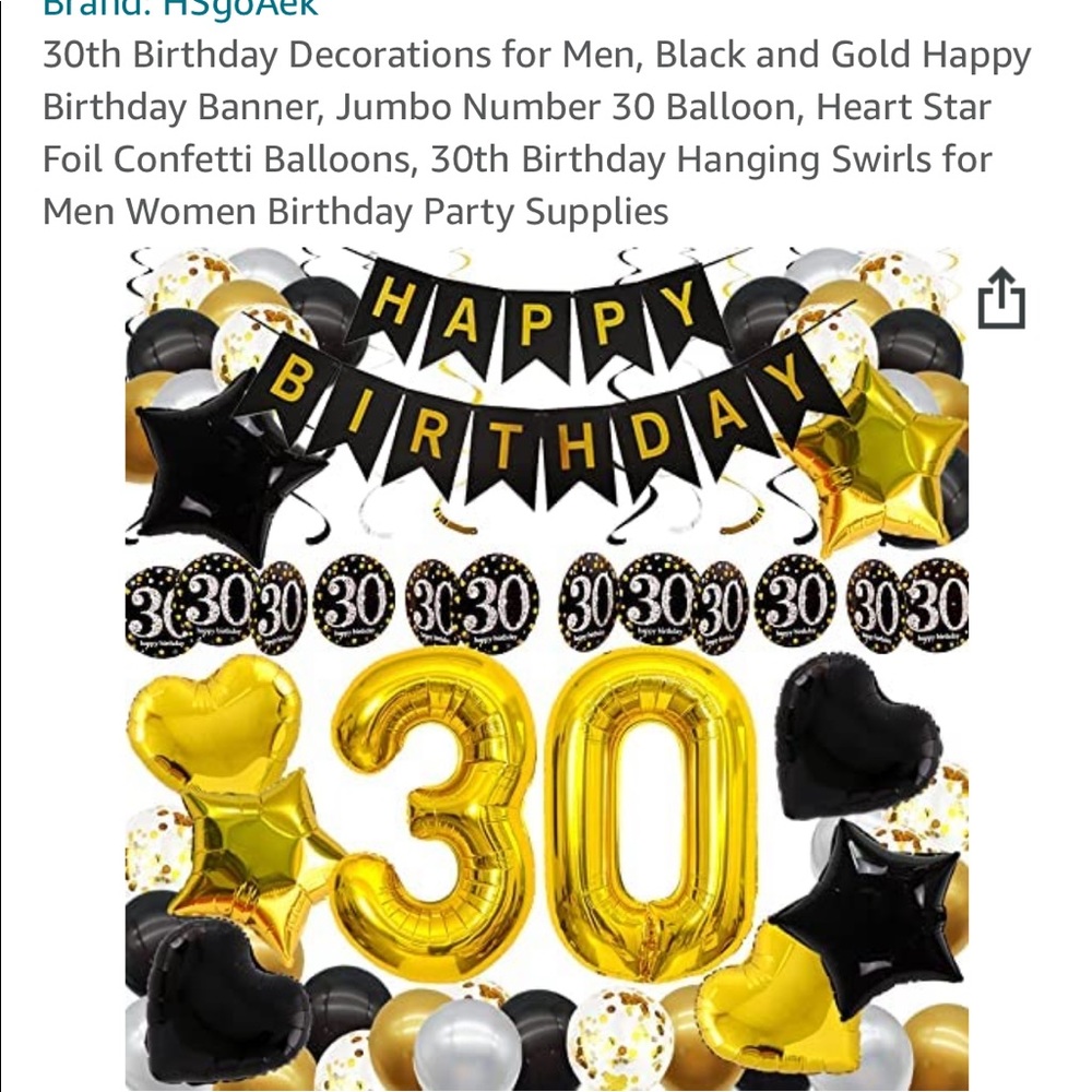 30th birthday party decor